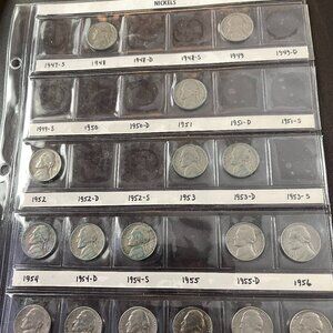 1948-1959 Jefferson Nickels Collection - 17 Nickels